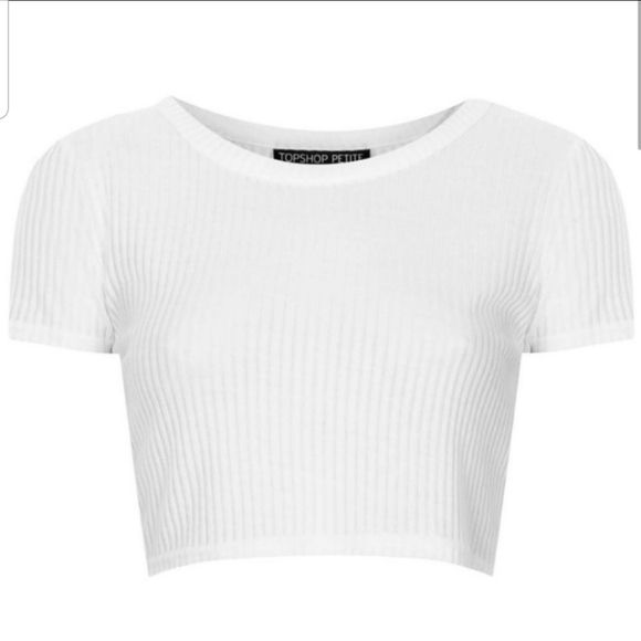 Topshop Sz 6 Ribbed Crop Top NWT - Picture 2 of 3